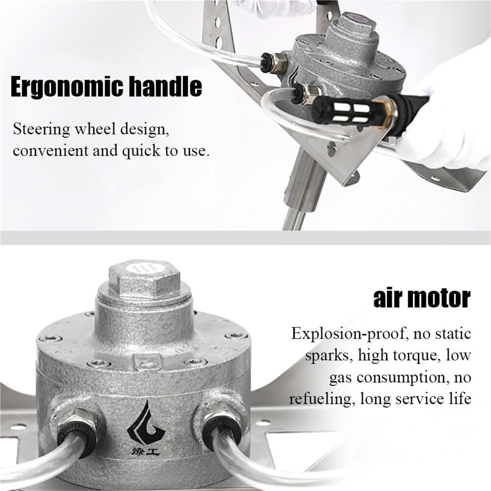 Miscelatore pneumatico, 20-100 L, velocità regolabile, alta potenza 3000 giri/min, manico ergonomico, per miscelare mangimi, gesso, vernice, liquido viscoso