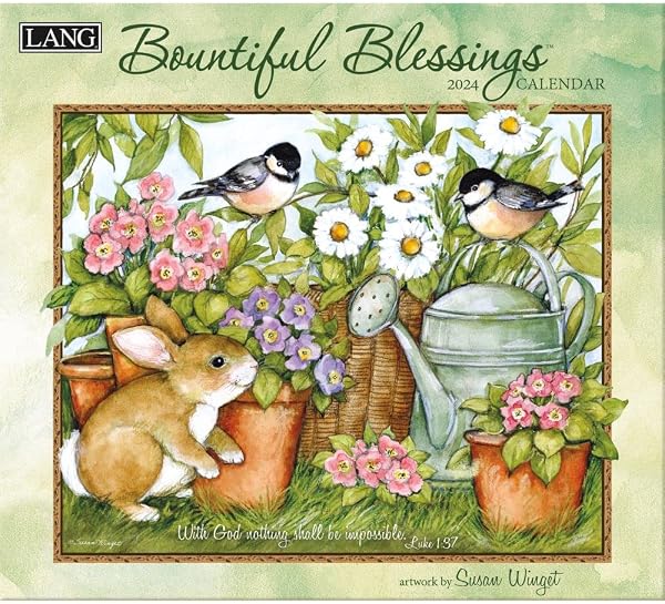 LANG Bountiful Blessings™ Wandkalender 2024 mit inspirierenden Zitaten