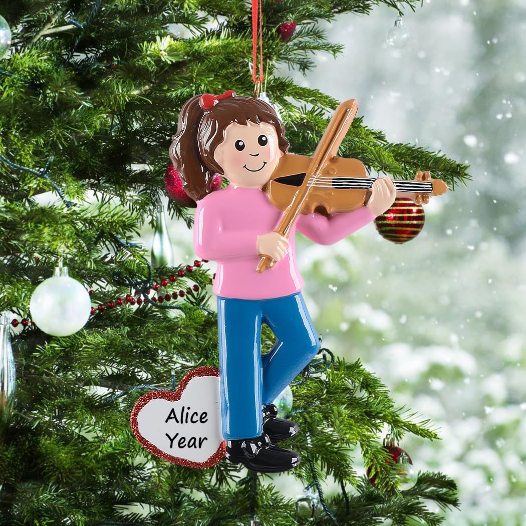 Personalized Instruments Ornaments,Violin Player Personalized Music Ornament, Violin Girl Personalized Christmas Tree Ornament, Music Ornaments,Unique Keepsake Gifts for Kids,Friend - Image 2