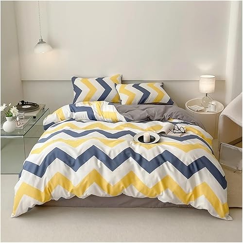 Miniatura 9 de Juego de ropa de cama impresa, juego de funda de edredón doble y queen, juego de ropa de cama de algodón, juego de cama