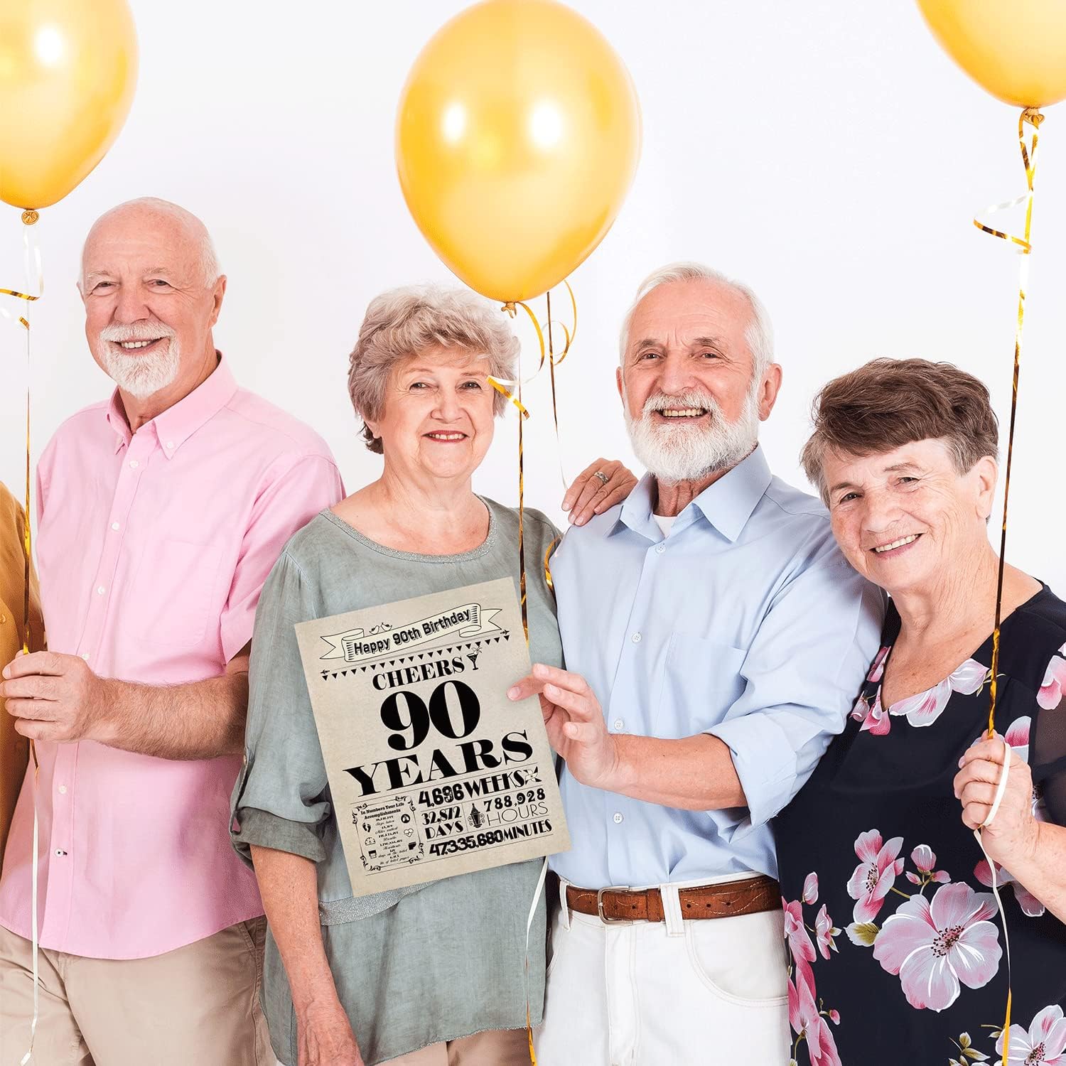 Globos De Cumpleaños De 90 Años Para Hombres, 15 Globos De Feliz Cumpleanos De 90 Anos Globos Negros Y Dorados Para Decoracion De Fiesta De