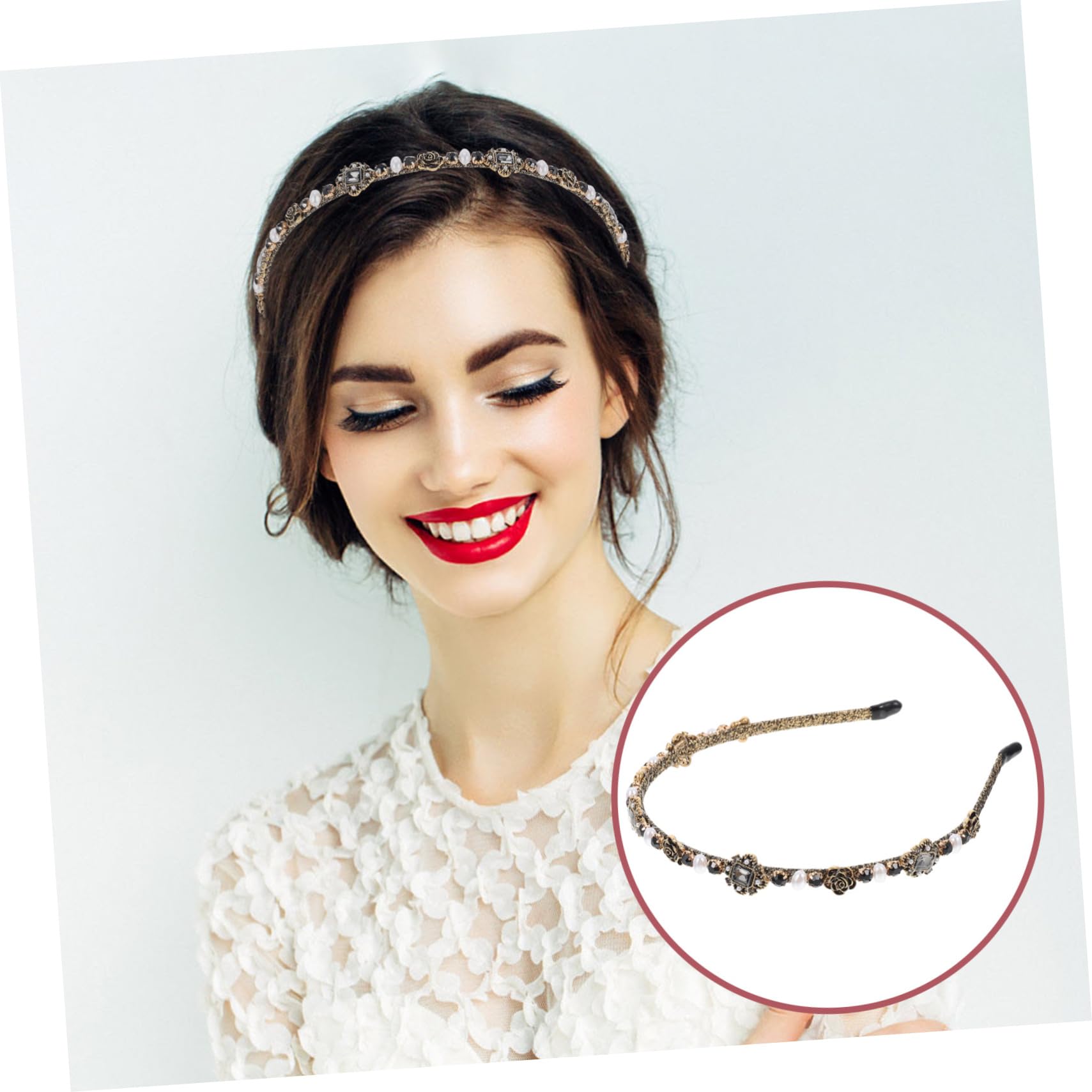 Housoutil 5pezzi Cerchietto Decorativo Per Ragazze Accessorio Per Matrimoni Cerimonie e e Chic