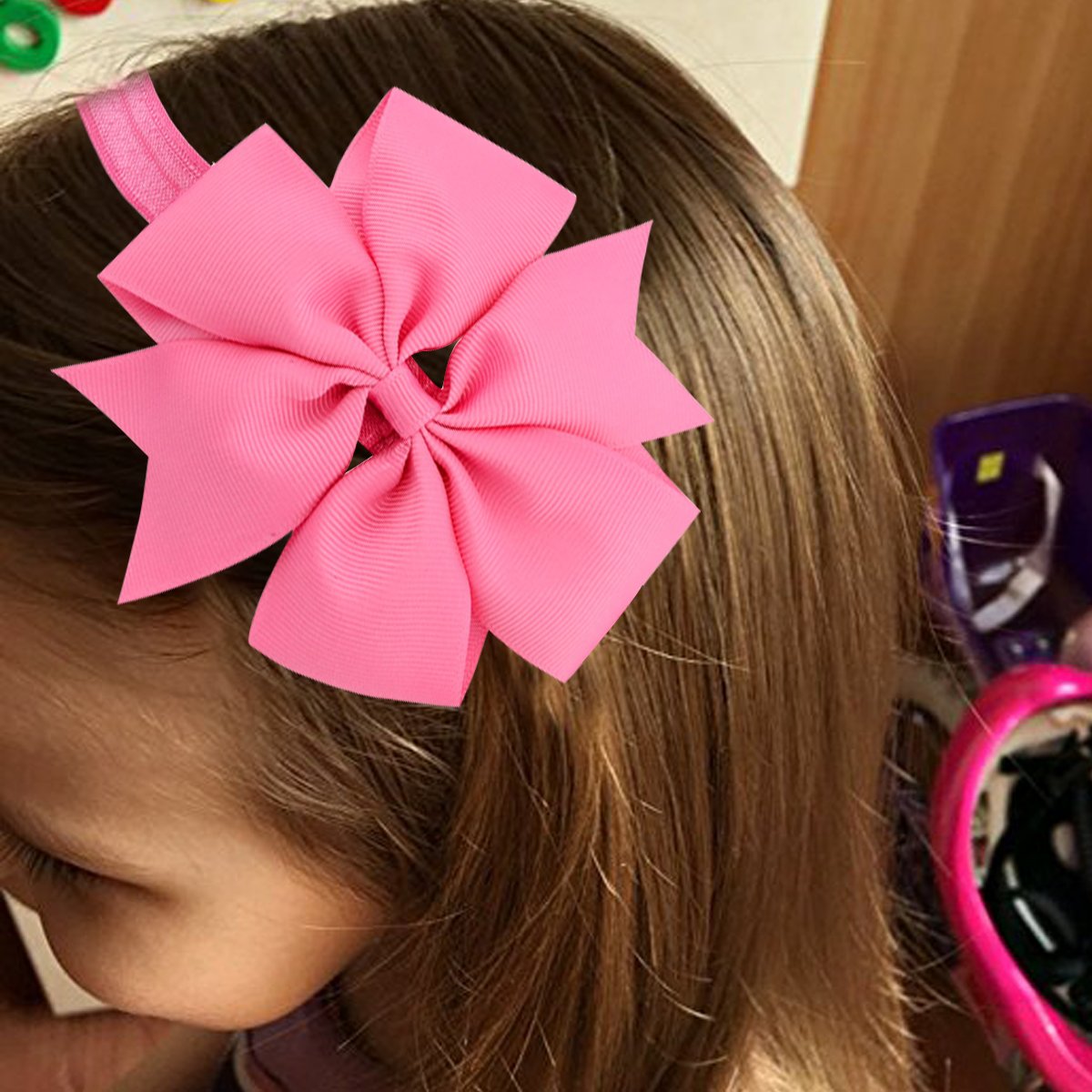 Diademas Bebe Niña, Paquete de 20 Diademas Elásticas con Arcos de Pelo de 4.3" Diseño de Regalo Surtido de Colores para Recién Nacido