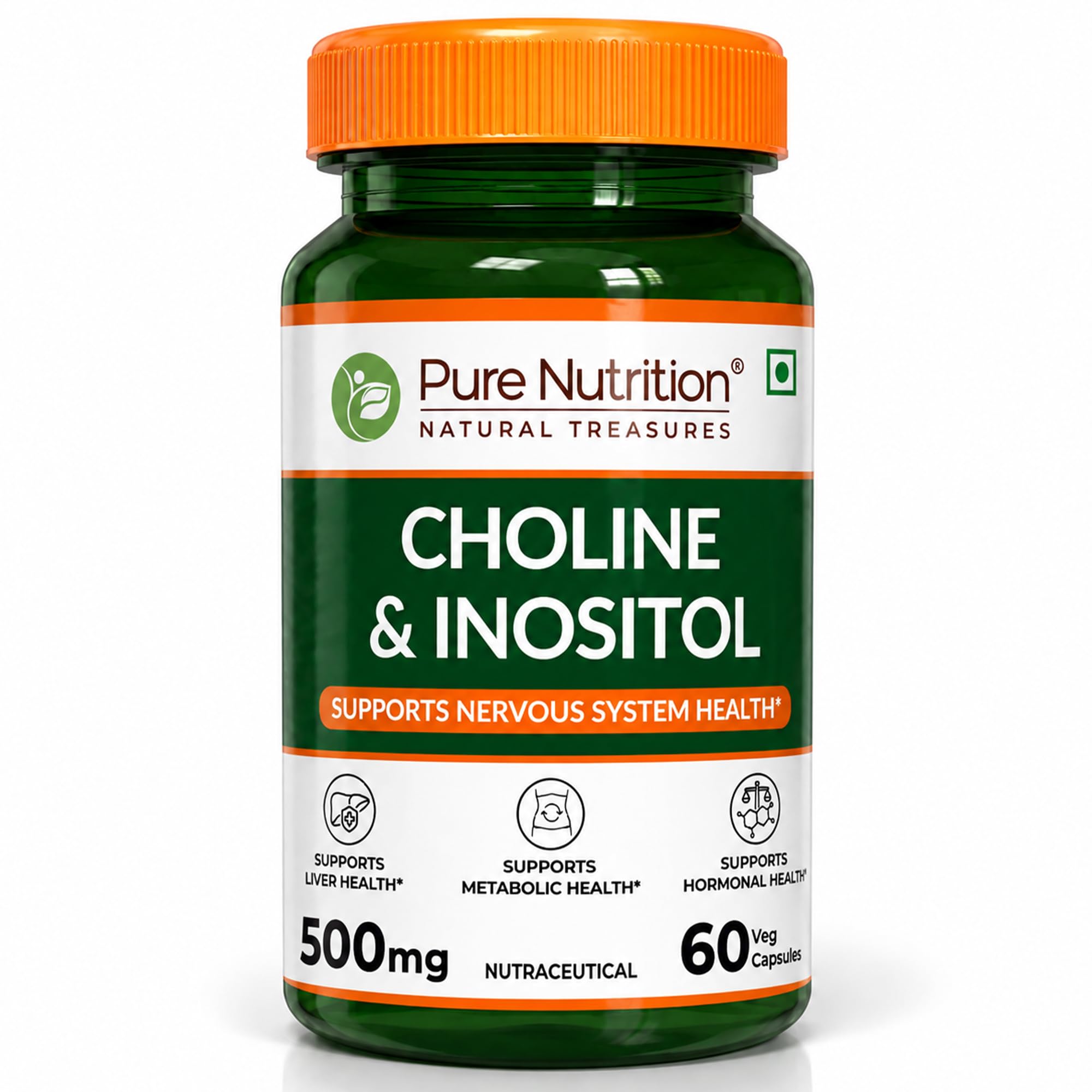 Pure Nutrition Choline Bitartrate 650mg | Choline Supplements Supports Brain, Nerve, Liver & Heart Health | Nootropic Supplement for Cognitive Function - 60 Veg Capsules (Pack of 2) — Amazon image 7