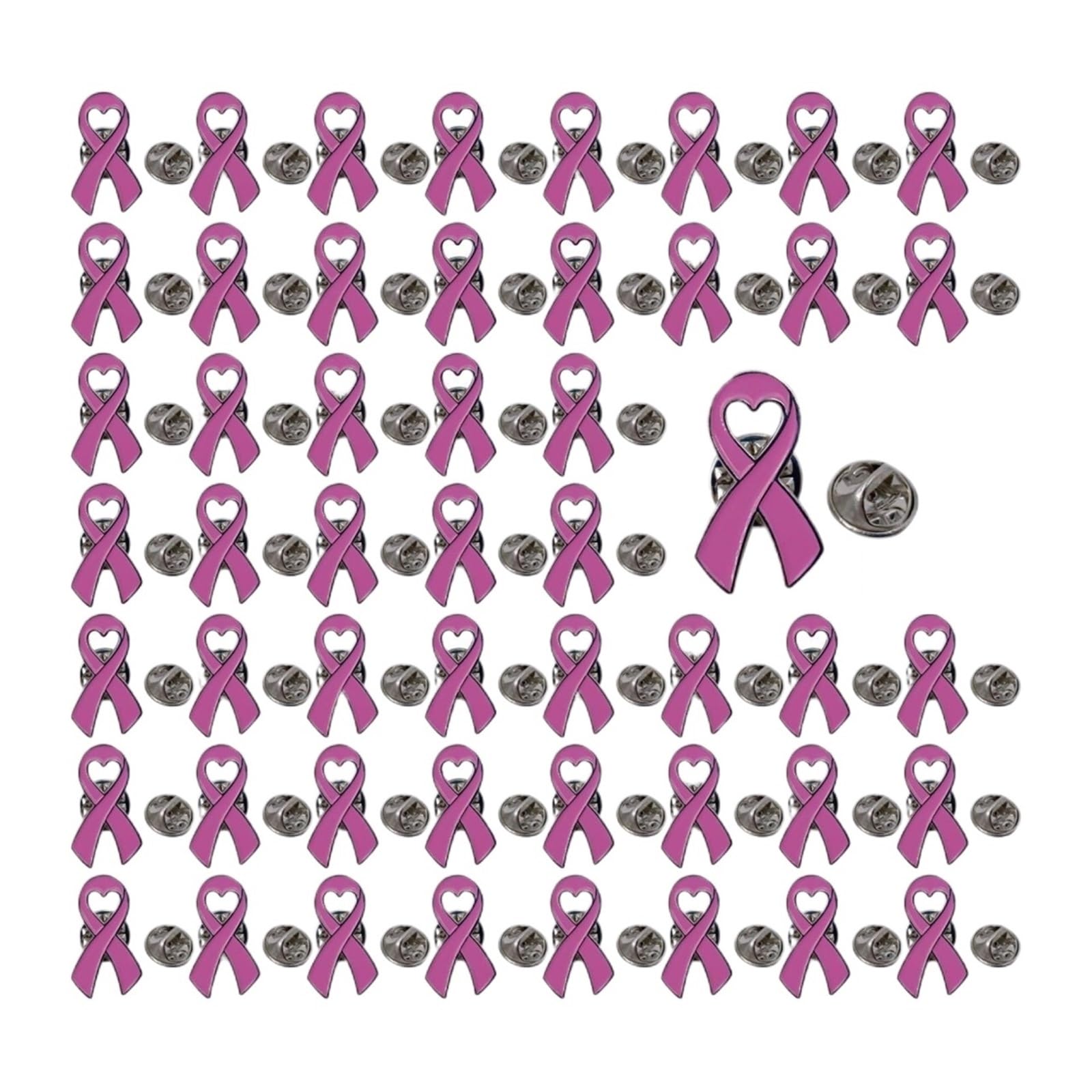10 50 100 piezas de alfileres concientización – Pin solapa esmaltado con cinta rosa for mujeres y broche apoyo a organizaciones benéficas Para Decoración