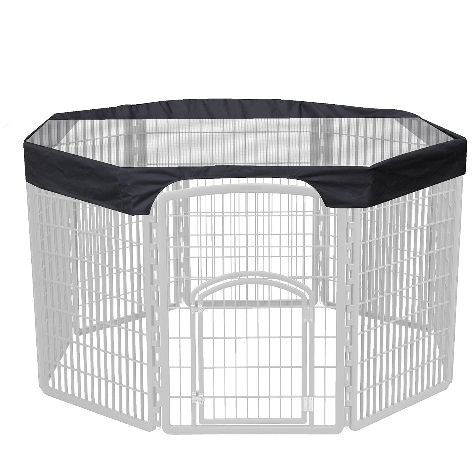 24 Inch Laufstallabdeckung für Hunde, Obere Abdeckung für Hundelaufstall, Pet Playpen Cover 8 Panels Octagonal Pet Fence Mesh Cover, UV-Schutz, für Haustierlaufstift