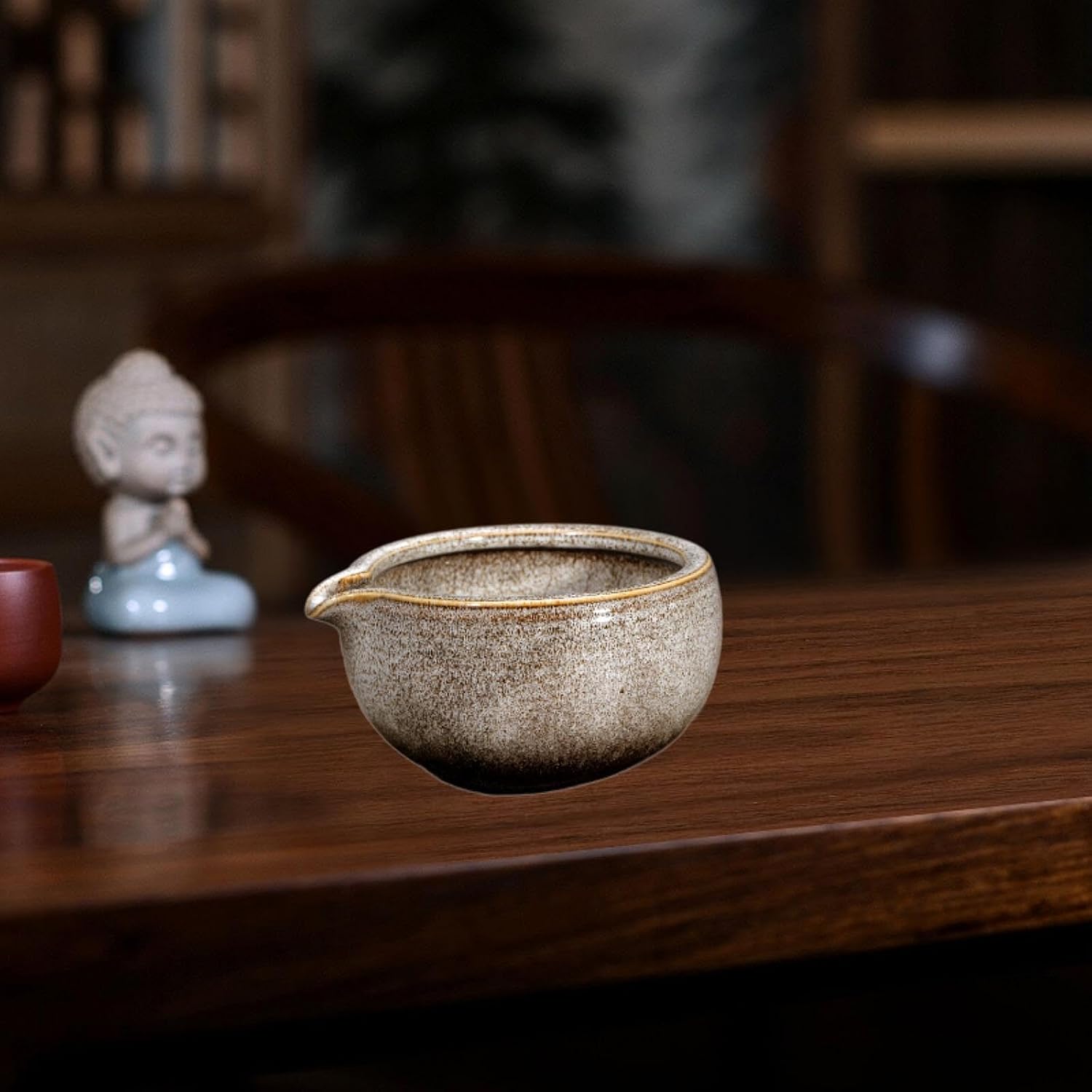 Mug Cup, Ceramic Matcha Bowl Porcelain Mixing Bowl,Handmade,Green Tea(White)