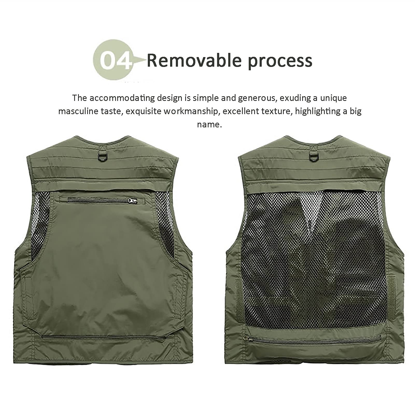G&F Męska kamizelka outdoorowa z wieloma kieszeniami kemping wędkarstwo fotografia kamizelka codzienna odzież wierzchnia (kolor: królewski niebieski, rozmiar: 7XL)
