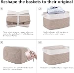 OIAHOMY 3 Pack Storage Basket for Organizing, 15''X10''X9'' Storage Bins,Woven Basket with Handles (Brown Variegated)