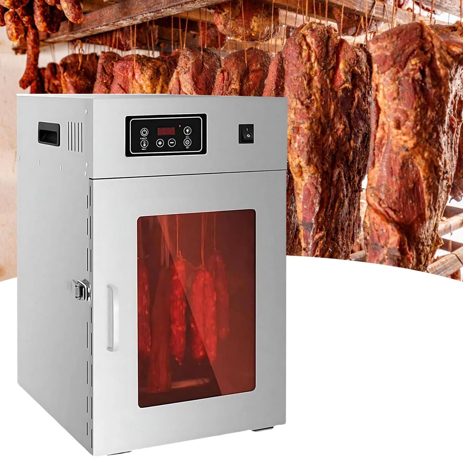 Sunseota Electric Food Dehydrator, Commercial Food Dryer, Rotary Meat Dryer, 800W Stainless Steel Biltong Box Drying Cabinet Dehydrator Machine, Dehydrator for Meat Beef Herb Fruit Vegetable Nut