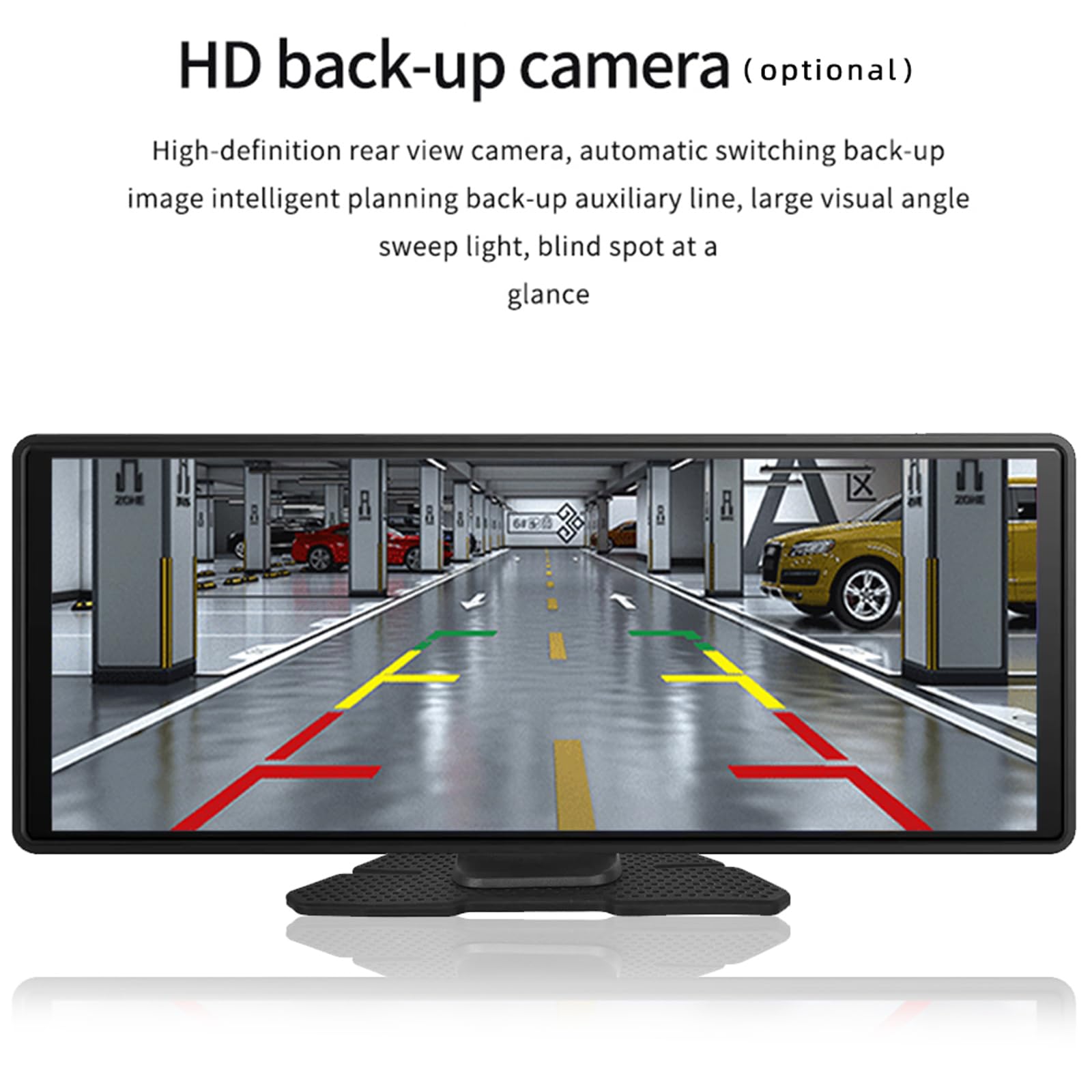 Autoradio portatile wireless Carplay,monitor portatile per auto touchscreen HD da 10,26" Wireless Android Auto con telecamera di backup Siri Mirror link Trasmettitore FM Bluetooth 9V-36V