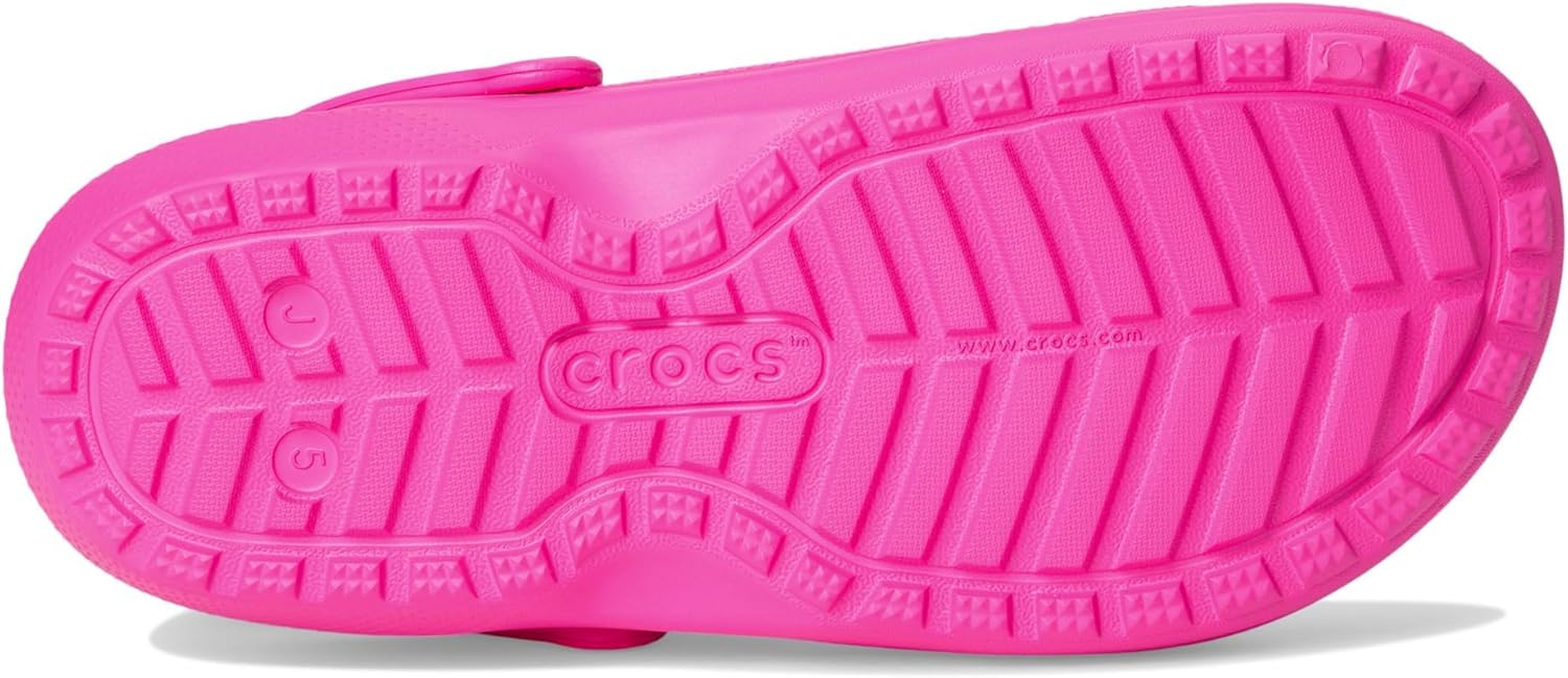 Crocs, Unisex, Classic Lined Clog (Little Kid/Big Kid), Pink Crush/Pink Crush, 6, Medium