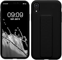 Vista 18 de kwmobile Funda compatible con Apple iPhone XR - Funda con correa de mano y revestimiento de silicona TPU suave - Azul Báltico