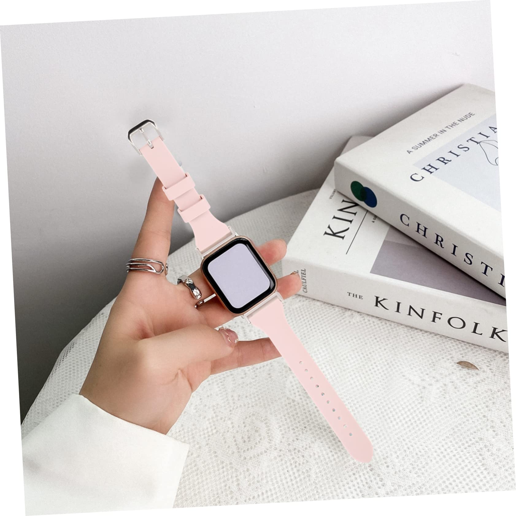 Angoily 4pcs Silicone Watch Band for Flexible and Strap Attachment Elegant Design for Casual Wear for Halloween Thanksgiving and Christmas