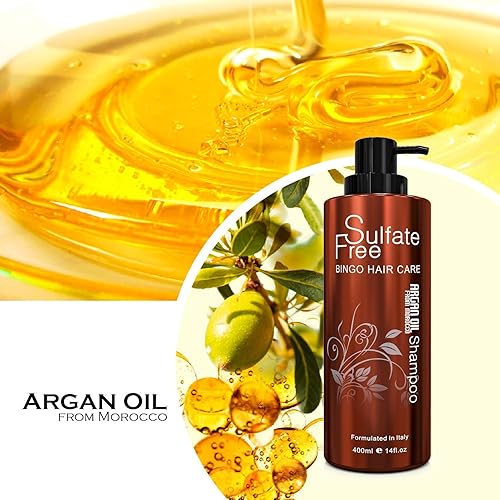 Miniatura 9 de Champú y acondicionador de aceite de argán marroquí, aceite orgánico 100% natural, revitalizante, nutritivo, antiencrespamiento, sin sulfato, sin