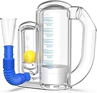 5000ml Incentive Spirometer for Adults - Deep Breathing Lung Exerciser Trainer with Flow Rate Indicators