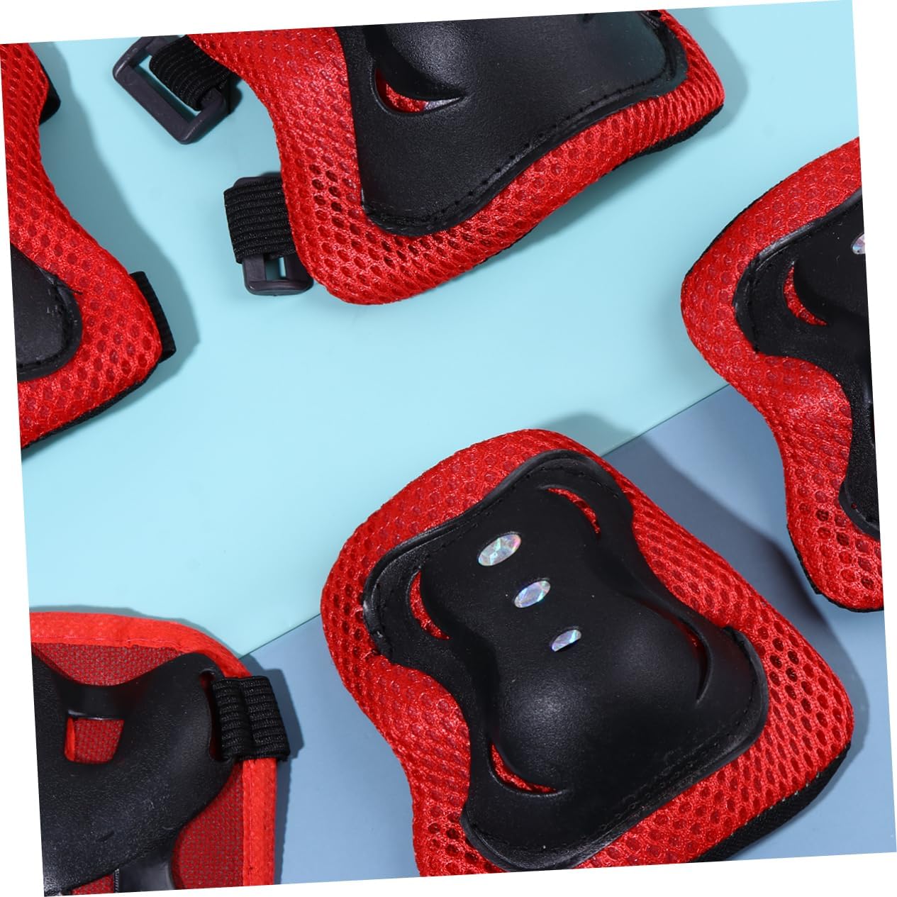 Boys and Girls Protective Gear Pads 6Pcs Nylon for Cycling and Riding | Black Set, Elbow and Knee Protection, Comfortable Fit, Scooter and Roller Skating Use, Stylish Look
