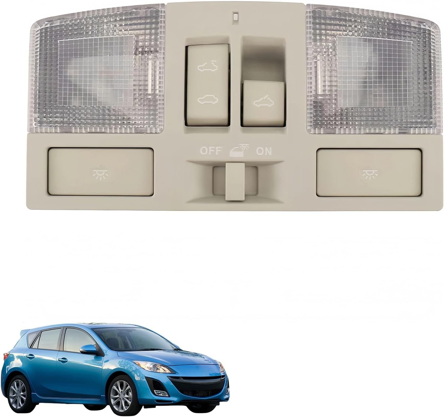 carkus Automotive Overhead Consoles Compatible with Mazda 3 2010-2013 BBM6-69-970B-75, Console Dome Car Accessories