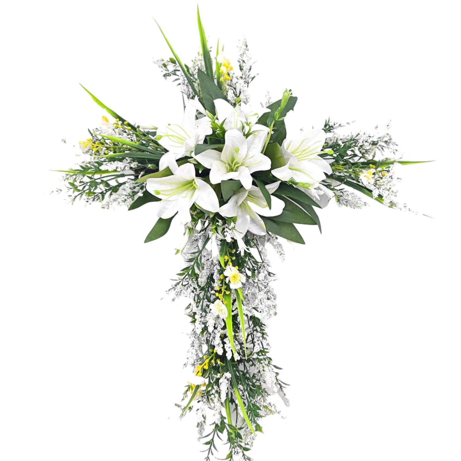 Buxuaaaa Artificial Easter Flower Wreath Easter Door Hangings Decoration Beautiful Colorful Wreath Ornament for Celebrations Decoration