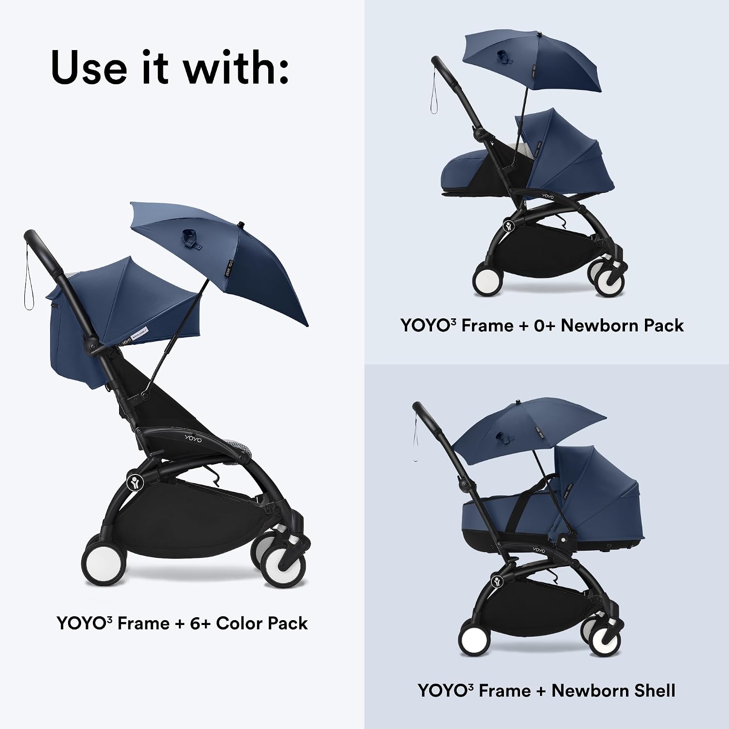 Stokke YOYO Parasol, UPF 50+ Sun Protection, Clips onto YOYO Frame image 4