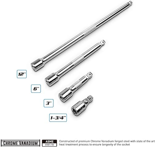 Miniatura 9 de Capri Tools Juego de barras de extensión oscilantes de 12 pulgada, 3 piezas (1-2600)