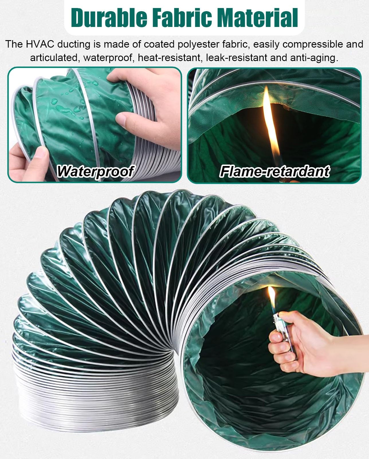 Tubo Secadora Universal Manguera de Escape Extensible para Secadora en Espacios Reducidos, Conducto Largo para Calentador Diésel, Tubo Flexible para Extractor de Aire(25.5cm(10in),L 200cm(6.6ft))