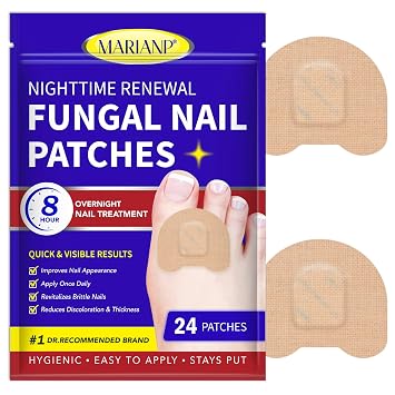 Toenail Fungus Treatment Extra Strength - 24 Pcs Nighttime Fungal Nail Patches, Overnight Toe Nail Fungus Treatments for Damaged Nails Foot Nails Repair and Care