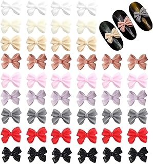 ネイルパーツ リボン 200個セット 3D 立体 蝶結び ネイルアート ジュエリーパーツ ハンドメイド 手作り デコパーツ ランダム色 (短いリボン)