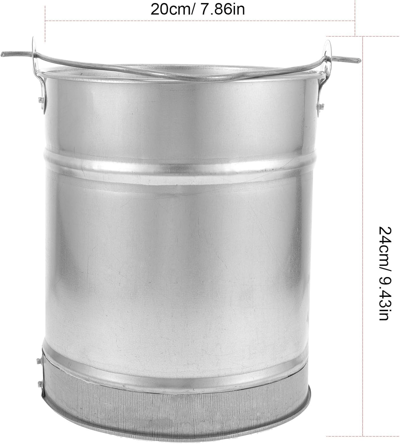 Thickened 5l Metal Bucket with Handle, Portable Water Container for Gardening and Home Use, Multipurpose Oil and Water Storage Bucket