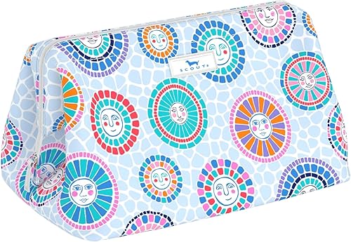 SCOUT Big Mouth - Neceser grande y maquillaje con marco de alambre integrado, se abre de ancho para un fácil acceso, bolsa de viaje, bolsa de