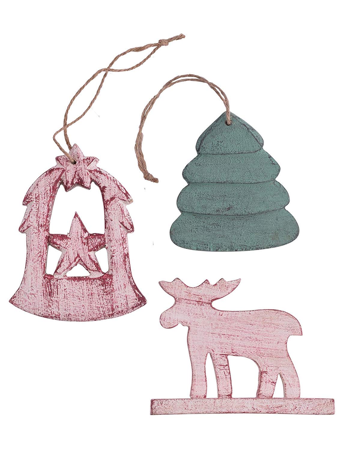 storeindya Decorazioni di Natale Ornamento da Appendere all' Albero Decorativo, Motivo: Xmas Gift (Design 3)