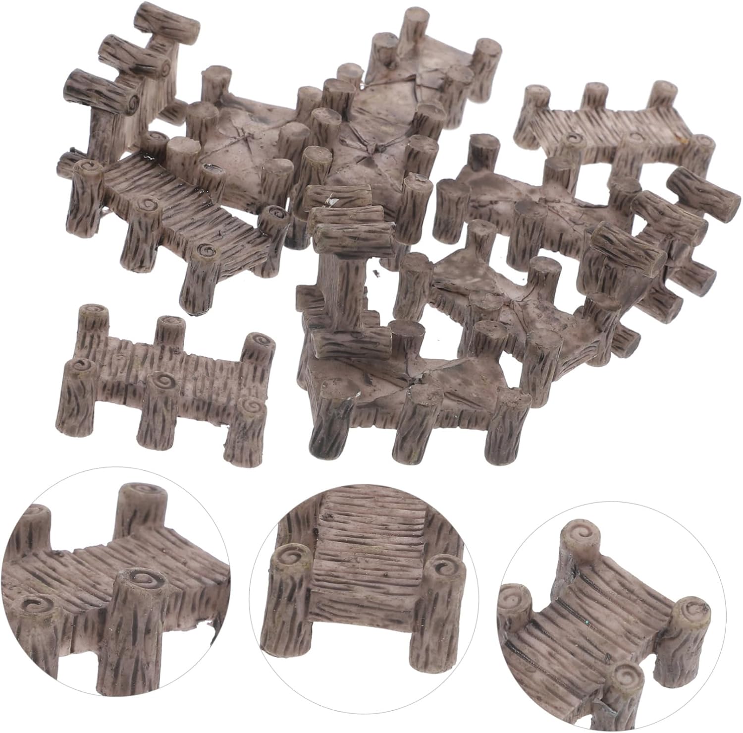 BESPORTBLE 24pcs Miniature Resin Bridge Decor for Landscaping Outdoor Garden Decor Vintage Style and Craft for and Bonsai Arrangements