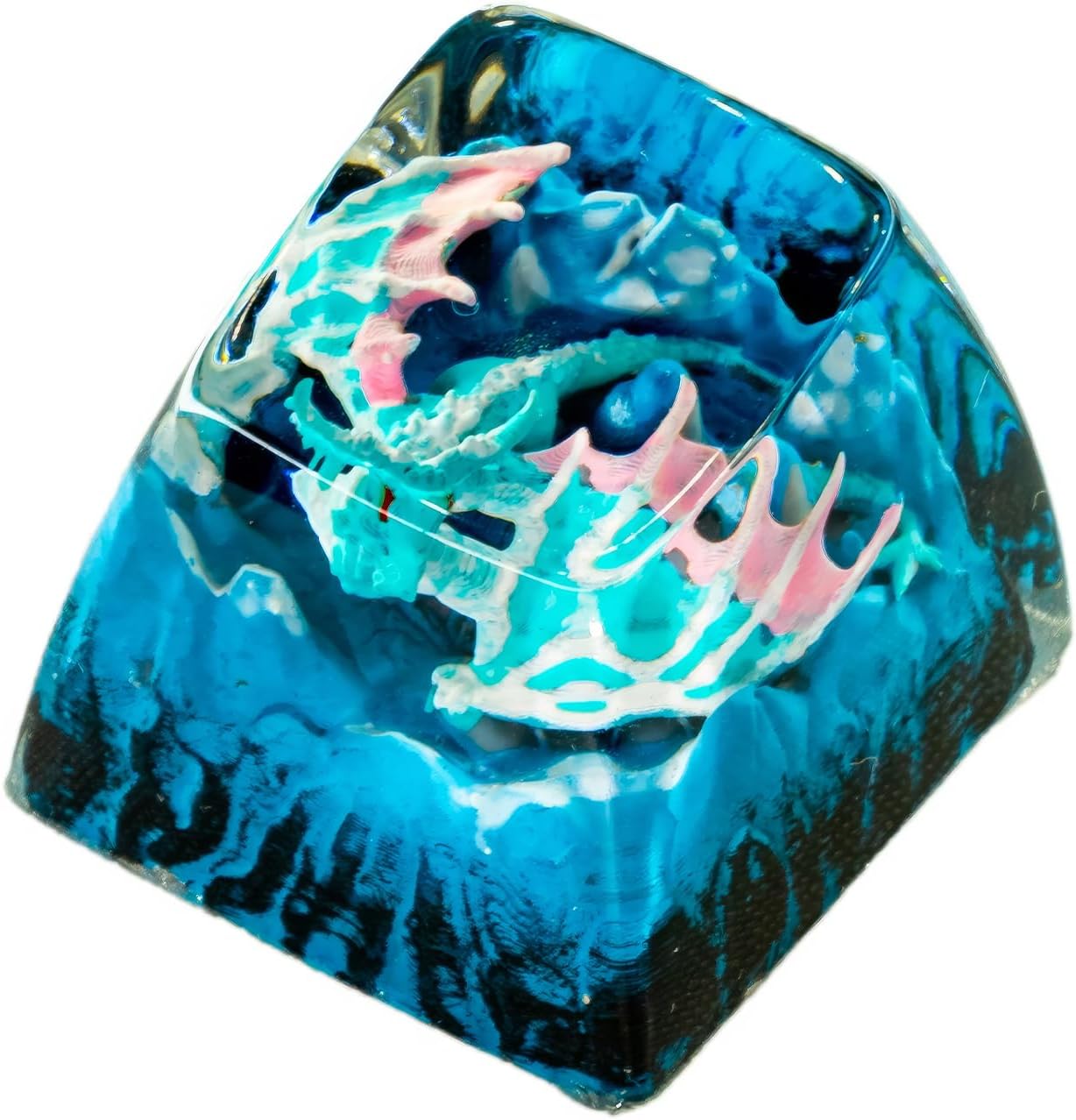 Artisan Keycap for DIY Replacenment, Handmade Resin Keycap, Dragon Custom Keycaps for Switch Gaming, Cherry MX Mechanical Keyboards
