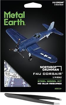 سحر المعادن الأرض F4U قرصان اللون 3 D المعادن نموذج كيت حزمة مع ملاقط