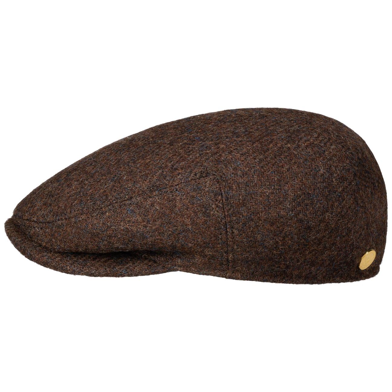 Stetson Kent Wool 160 Years płaska czapka z daszkiem, męska, wyprodukowana w Niemczech, z daszkiem, na jesień, zimę, jesień, zimę, 62 cm, ciemnobrązowa