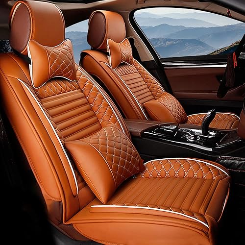 Fundas de asiento delantero de lujo para Buick Encore GX 2001-2023, piel sintética suave impermeable transpirable con 2 reposacabezas y 2 almohadas