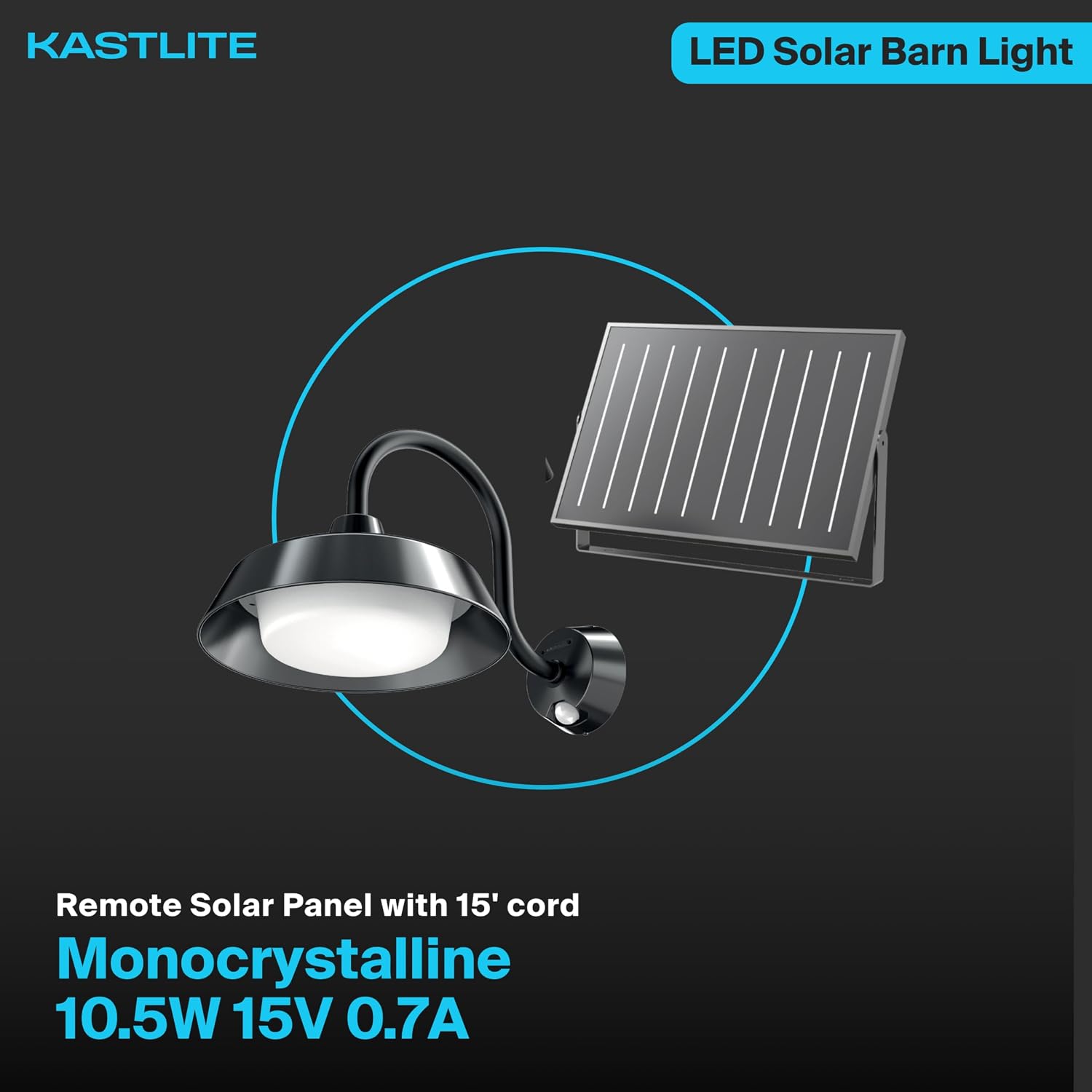 KASTLITE 45W Solar Barn Light - 150W Eq. 4000LM LED Dusk to Dawn Motion Sensor Outdoor Security Light Fixture - 5-Mode Remote Control Waterproof Yard Garage Patio Shed Exterior Wall Lighting, Bronze