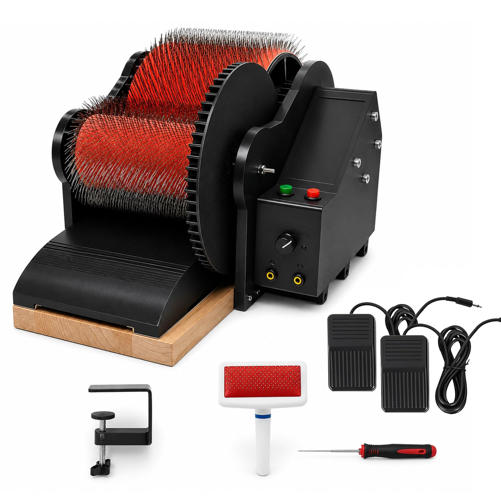 Aetereos Multicolor Wool Felt Drum Carder, Fast Color Mixing, For Diy Craft Make Felt Animals