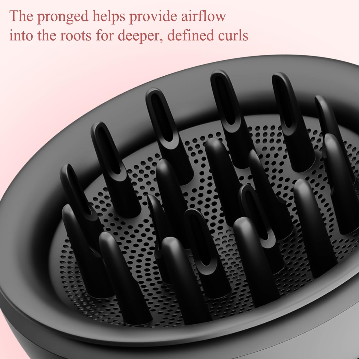 Wave Curl Diffuser for Dyson Airwrap – Dome and Diffuse Modes for Curl Wave Hair, Hair Diffuser Attachment Compatible with Airwrap Styler HS01/05/08, Black