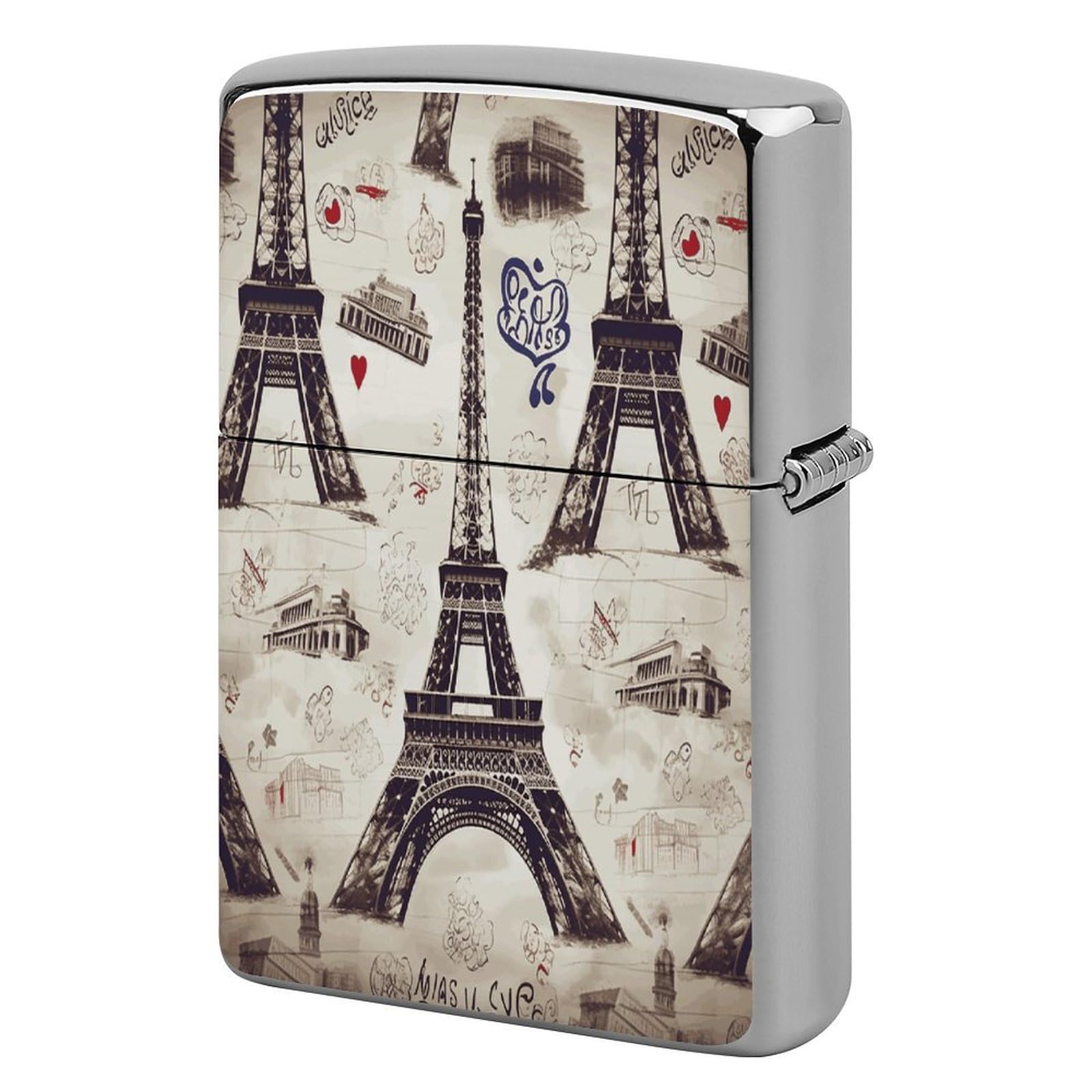 Fekiloot Style French Paris Tour Eiffel Tower Lighter Case Cover Lighter Holder