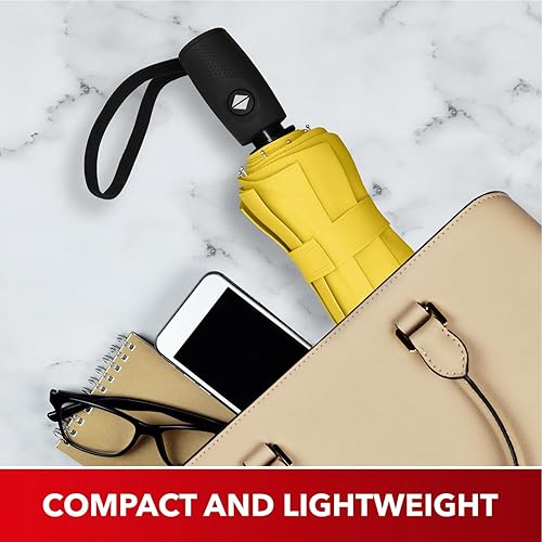 Miniatura 8 de Repel Umbrella Paraguas de viaje resistente al viento para lluvia, fácil de abrir automáticamente, paraguas duradero y compacto, marco de fibra