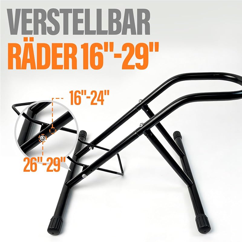 Suport de bicicletă cu montare pe sol Youkzuan pentru roți față și spate de 16-29 inchi, pentru MTB, e-bike și biciclete de șosea, interior și exterior