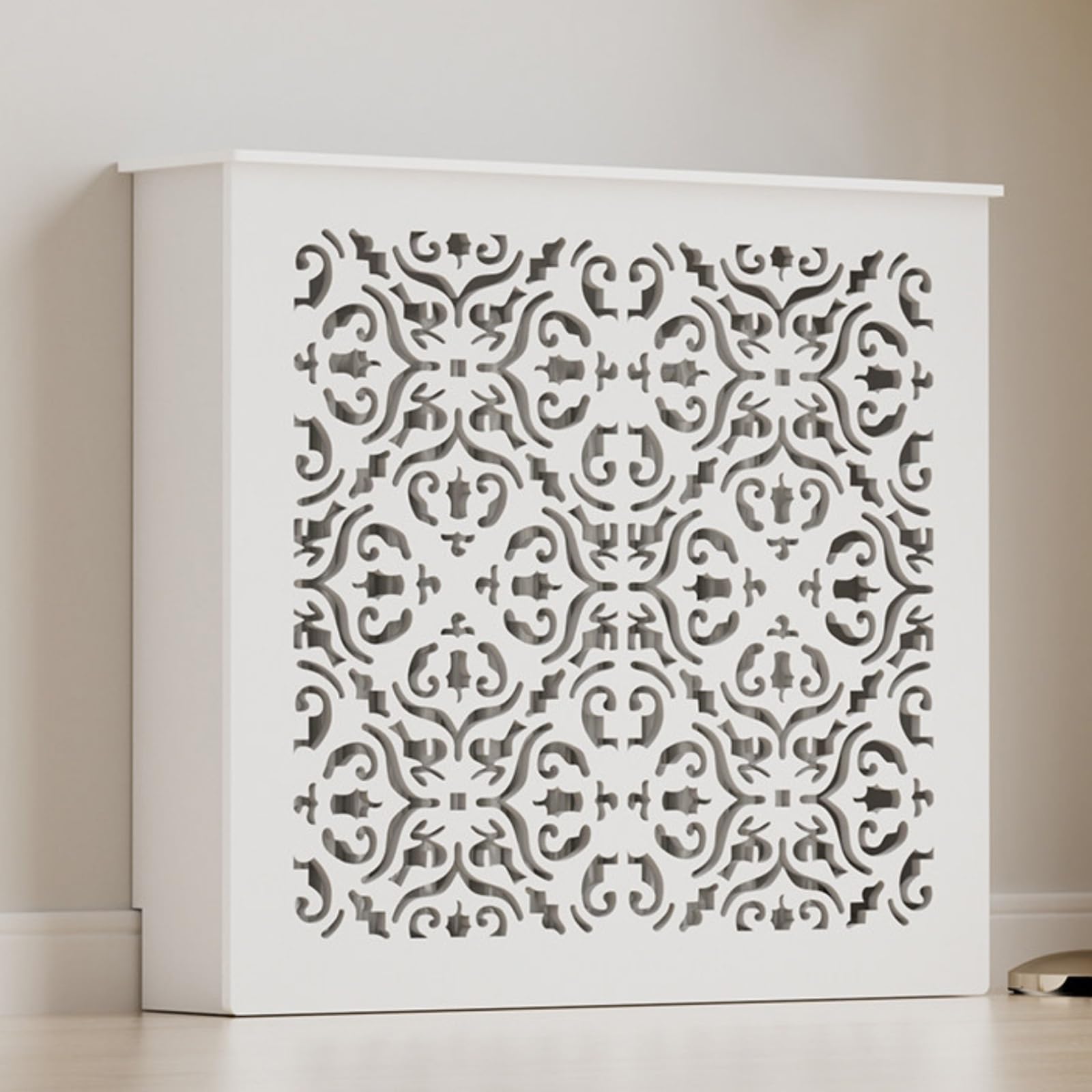 Mueble para tapar radiador de 90 cm de alto con repisa para ganar espacio en casa
