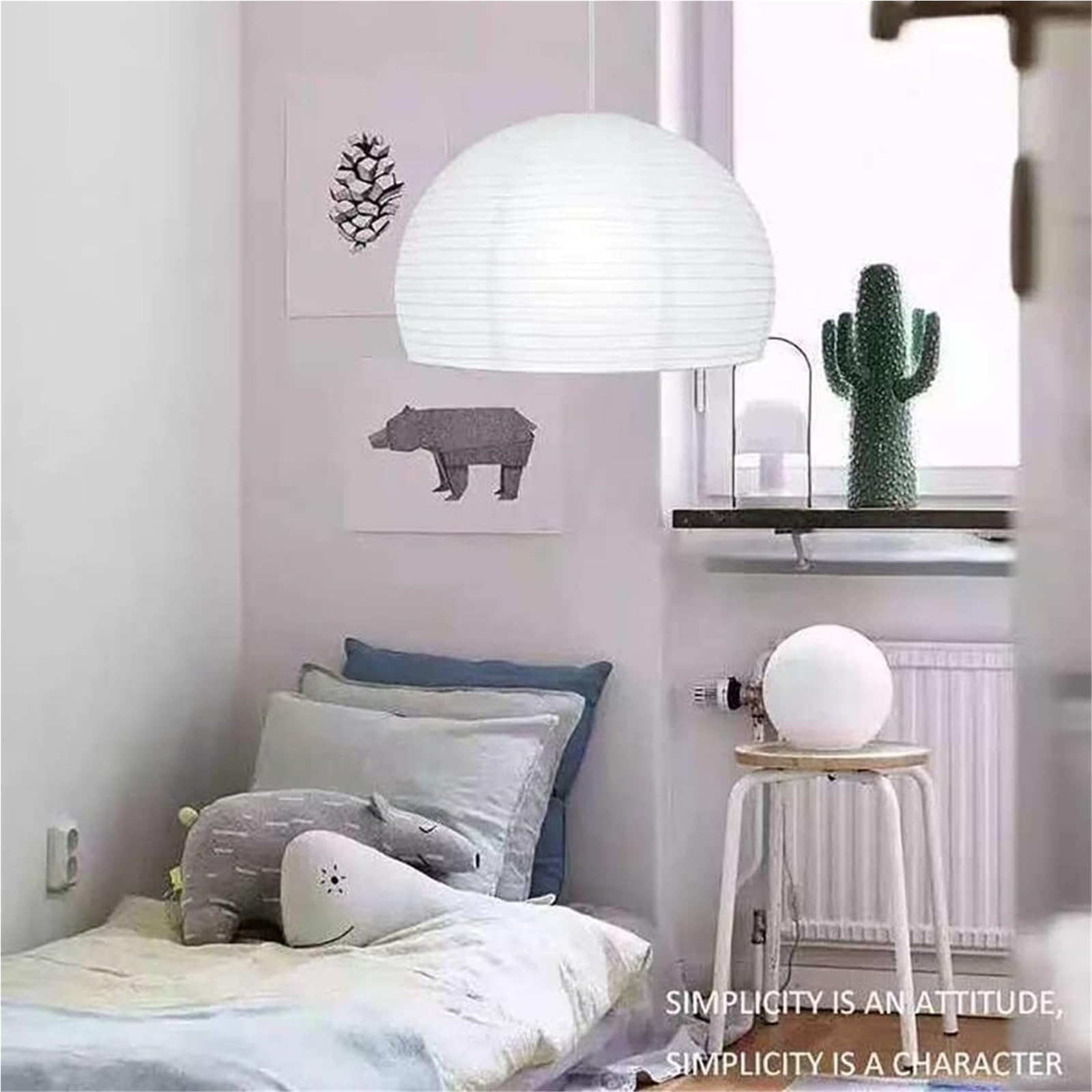 Lampada A Sospensione In Carta Creativa A Cupola, Lampada Da Soffitto In Carta Artistica Lampadario Decorativo In Carta for Camera Da Letto, Soggiorno, Sala Da Pranzo