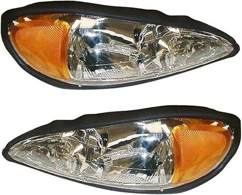KarParts360 Pontiac Grand Am - Conjunto de faros delanteros 1999-2005 para el lado del conductor y del pasajero, halógeno  GM2502196 + GM2503196