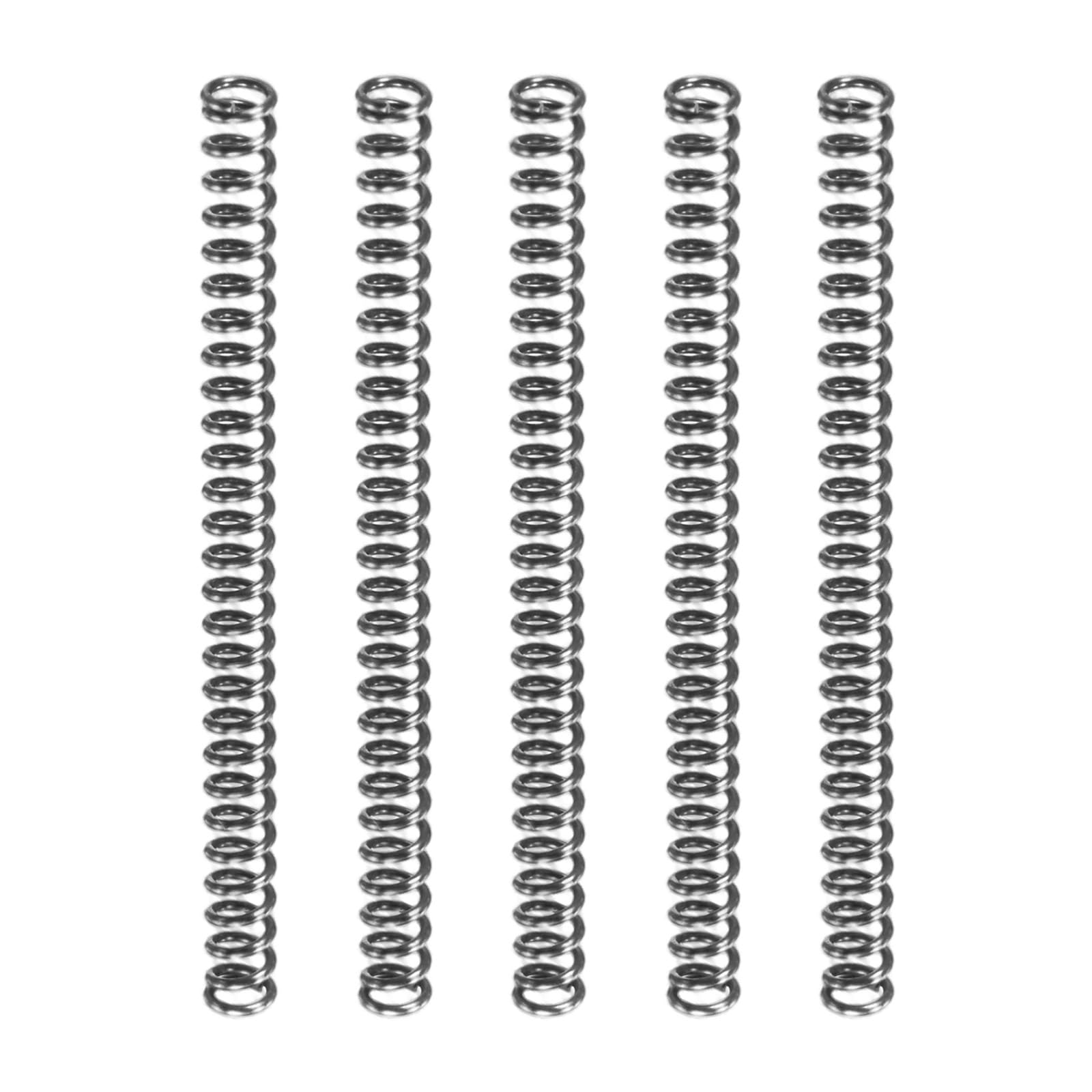 M METERXITY 5-Pack Compression Springs, 40mm Length 3mm OD 304 Stainless Steel Pruner Replacement Springs for Garden Tool/DIY/Mechanical Repair Replacement [Silver Tone, 0.5mm Wire Size] — image 1