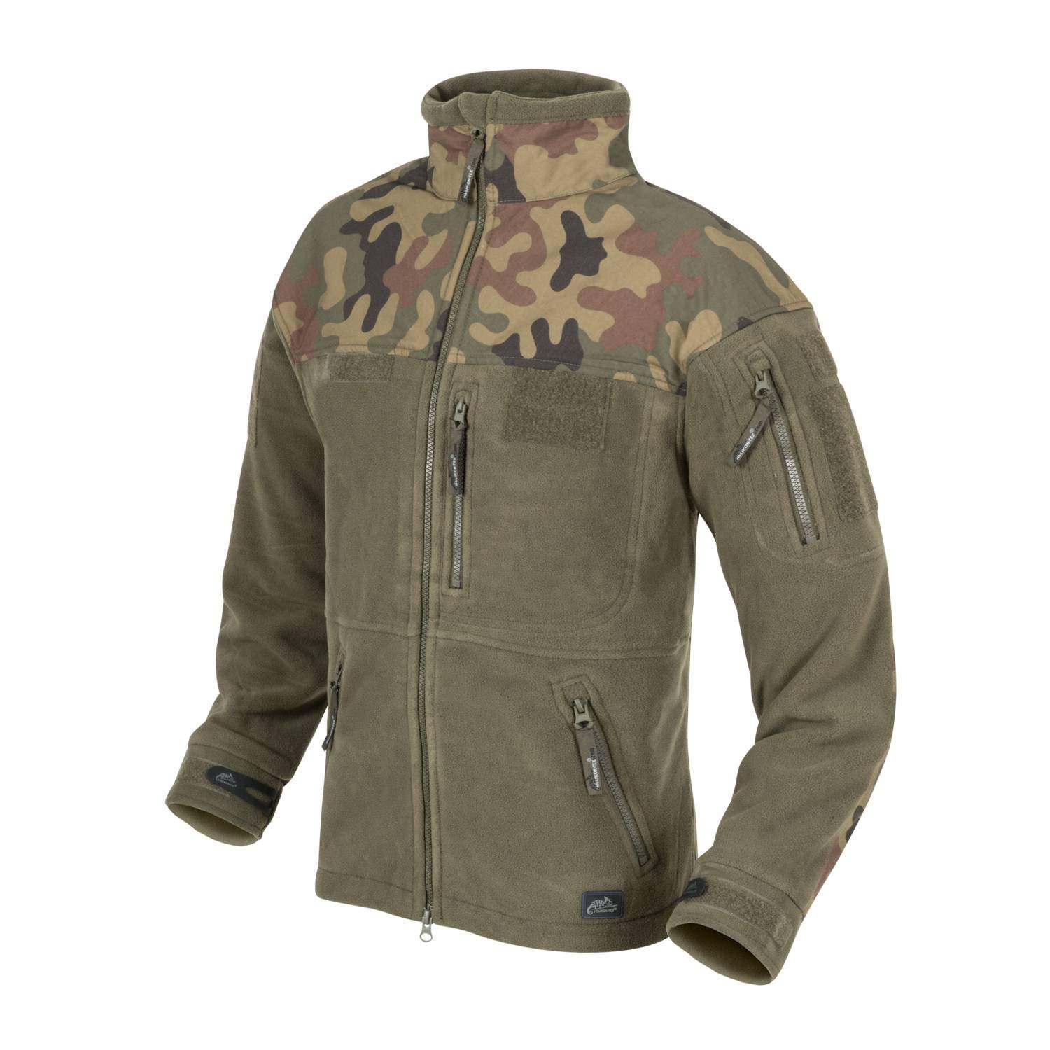 Helikon-Tex Men's Olive Green/Pl Woodland Polish Infantry Jacket - Heavy Fleece L/Regular