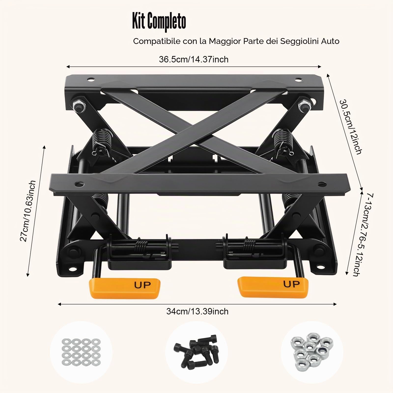 Sedile auto regolabile in altezza, altezza del sedile, altezza del sedile, 7 – 13 cm, aiuto universale per sedili dell'auto, linea di visibilità del conducente migliorata