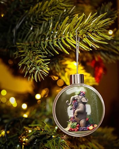 Adornos de Navidad para colgar en el árbol de Navidad, divertidas bolas de elefante, adornos de Navidad inastillables para fiestas de vacaciones,