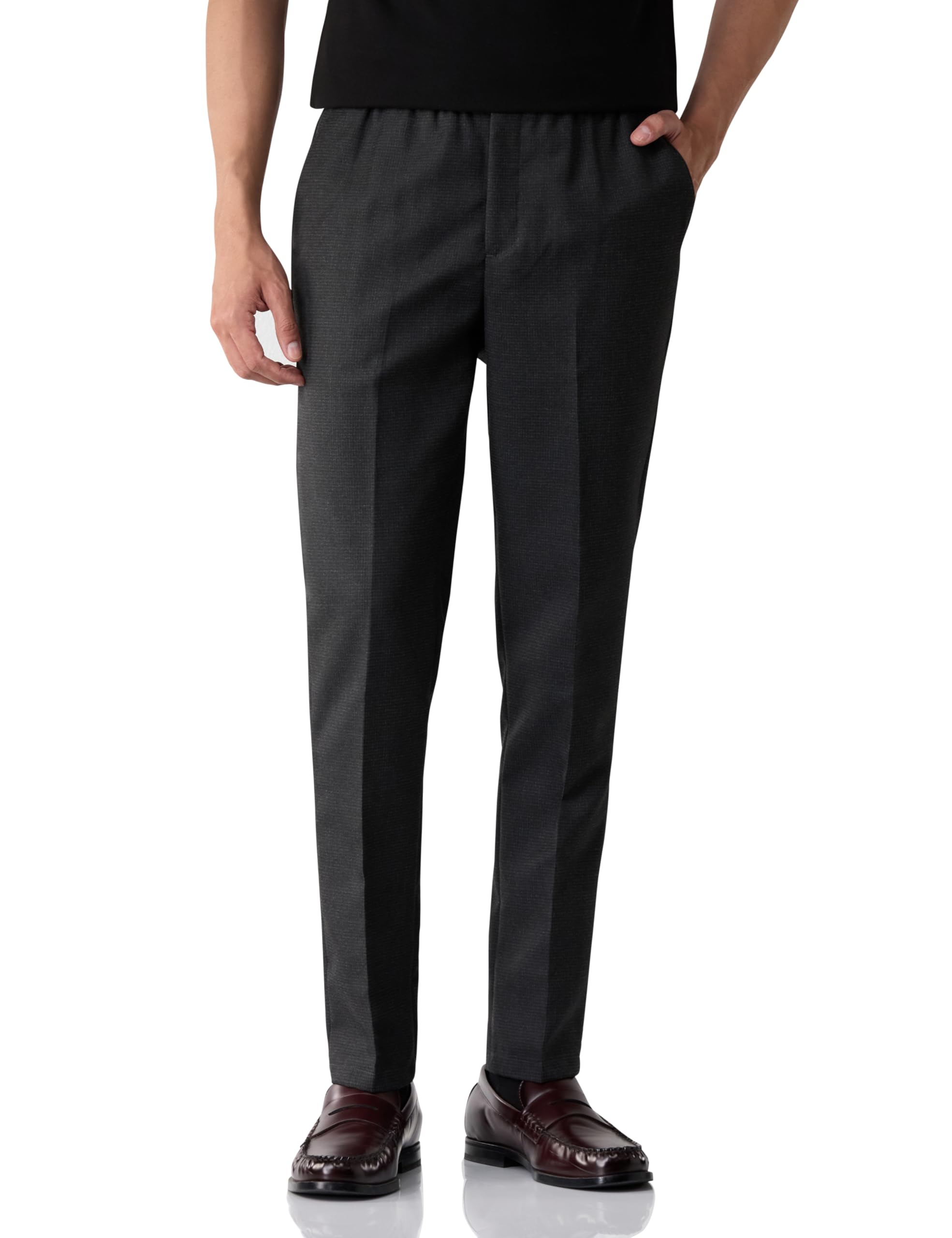 amazon brand - symbol Men Relaxed Smart Casual Trouser (Fully Elasticated Waistband | Polyester Blend | Pants)-picture-25